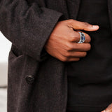 Oseew 2027 Men College Graduation Class Ring (White Gold)