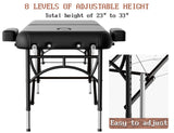 Professional Massage Table Portable 2 Fold Premium Memory Foam Aluminium Leg Hold Up to 1100LBS DOVANS