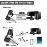 Bluetooth Wireless Handheld Barcode Scanner with Base 2.4G Wireless+USB Wired 1D 2D Barcode Scanner QR PDF417 Data Matrix UPC Rechargeable Bar Code Scanner for Laptops/PC/Android/Apple iOS