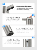 SUNLY Touchless Automatic Soap Dispenser – Clog-Free Pump, 0.2s Fast Sensor, USB-C Rechargeable, Smudge-Resistant Stainless Steel