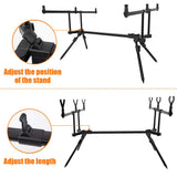 Taruor Adjustable Retractable Carp Fishing Rod Stand - Holder & Bite Alarm with 3 Fishing Bait Set