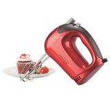 Electric Hand Mixer Lightweight 5-Speed | Red Brentwood