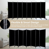 Room Divider 8 Panel Room Dividers/Wheels, Room Divider Panel for Office Room Partitions and Dividers, Portable Partition Wall Divider for Room Separation, Fabric Folding Room Dividers and Screens HOMSCREENER