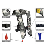Eyson Inflatable Life Jacket Inflatable Life Vest for Adult Classic Manual (709 White Camouflage)