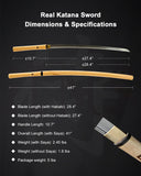 Shirasaya Katana, 1095 Carbon Steel Hand Forged Full Tang Blade