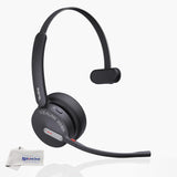 Yealink WH64 Hybrid Wireless Headphones DECT & Bluetooth Mono, UC Certified, For PC, Laptop & Mobile, USB-C Dongle, 150m Range, 32H Talk Time, 3-Mic Noise Cancelling Acoustic Shield 2.0