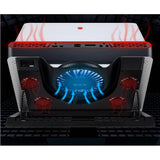 Steel Mesh Panel LED Fan Adjustable Speed Control 10 "-17" Laptop Cooling Pad, Bracket