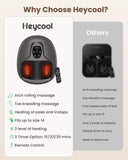 Heycool 2026 Upgrade FSA Eligible HSA Foot Massager, Shiatsu Foot Massager Machine with Heat and Compression for Plantar Fasciitis Neuropathy, Remote Control, Gifts, Size 14