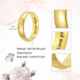Oseew Customized Gold Band Ring 18k solid Gold For Women/Men Classic Womens Mens Gold Band 5mm Gold Wedding Band Ring