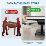 HUANGZHE Auto Foldable Mahjong Table for Chinese//Taiwanese (Stylish White)