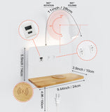 Bedside Wall Sconces with Wireless Charging Station & USB Charging, 3 Adjustable Color Temperatures LED Reading light, 3000K Warm Ambient lighting Wall Mounted Sconce for Bedroom, Plug-in or Hardwired