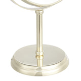 Amazon Basics Tabletop Magnifying Vanity Round Mirror with Clear Reflection, 1X/5X Magnification, Iron Frame, 7.2" x 4.92", Gold