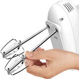 Egg Beater Pink 120W Electric Hand Mixer for Baking, 5 Speed Durable Handheld Mixer Easily Whipped Cream