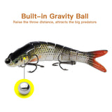 Rose Kuli Fishing Lures - Multi Jointed Swimbaits, Topwater, Slow Sinking, Bionic Swimming Lures Kit for Bass, Trout, Freshwater & Saltwater
