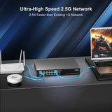 16*2.5G Base-T Ports. GiGaPlus 2.5Gbps Network Switch for 2.5Gbps NAS/PC, Wireless AP, WiFi6 Router
