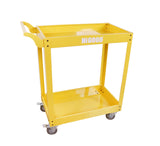 HIGOOD Heavy Duty Service Utility Cart,2 Shelf Steel, 800-Pound Capacity, 35.6 x 18.1x38-Inch Yellow