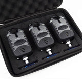 TopHomer 3PCS Fishing Bite Indicators and 3PCS Illuminated Hangers Fishing Bite Alarm Tackle Bite Alert Carp Bite Alarm Fishing Bite Indicator with Storage Box for Fishing Black