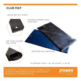 Power Systems 83596 Club Mat, Jet Black, 56 x 24 x 3/8"