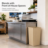 Getzi 5 Pack Beige 50 Gallon Square Commercial Trash Can