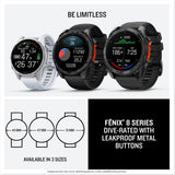 Garmin fēnix® 8, Sapphire, 47mm, DLC Titanium, Black/Pebble Gray