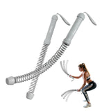 Weighted Ropeless Battle Ropes - Workout Rope for HIIT, Full-Body Exercise, Portable Fitness Equipment for Men & Women (Grey)