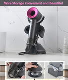 I'SMARTMOON Hair Dryer Stand Holder for Dyson Supersonic(Not Applicable to Supersonic Nural),Aluminum Alloy Bracket Power Plug Holder, Bathroom Organizer for Dyson Supersonic hairdryer(Gray)