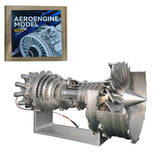 MechPuConToy Trent 900 Turbofan Engine Model That Works, 150+PCS DIY Assembly Simulation Aircraft Engine Electric Model Kit, Physics Experiment Set for Adults