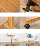 NIUDHEUS Bamboo Height Adjustable Mobile Lap Desk