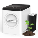 MOLINGDUN 3L Electric Composter for Kitchen, Countertop Compost bin, One Touch Smart Model Handle Kitchen Waste, with Triple Grinding Blade, Carbon Filter, Auto-Cleaning, LED Touch Screen