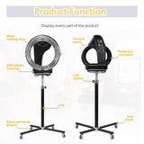 pedenencelia Professional Salon Standing Hair Dryer,3-in-1 Orbital Hair Dryer,LED Control Panel,Adjustable time Temperature,Multiple Mode Options,1200W,with Towel