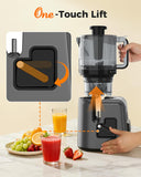 3-in-1 Cold Press Juicer Machines, 6.5" Mega Chute for Whole Fruit, Slow Masticating Juicer | Oxide Gray