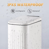 Slim Bathroom Trash Can with Lid Soft Close, Stainless Steel Garbage Can Step Trash Bin with Removable Inner Bucket for Bedroom