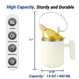 4 in 1 Adult Sippy Cup with Straw Spill-Proof & 2 Lids, Anti-Choke Stainless Steel Straw Sippy Cup for the Elderly & Disabled Patients, Great for Water, Coffee & Soup, Health & Household Essentials