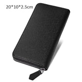 HBJWOV Men Genuine Leather Wallet Blocking Credit Card Holder Male