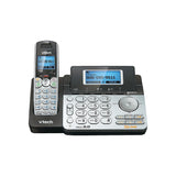 2 Handset 2-Line Cordless Phone System for Home or Small Business with Digital Answering System & Mailbox on each line, Silver VTech