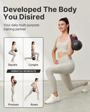 YOTTOY Soft Kettlebell with Leather Handle – Anti-Slip Sweat-Absorbing Grip, Home Gym Kettlebell Weights for Strength Training (Purple, 15 LB)