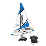PLAYSTEAM Voyager 280 RC Controlled Wind Powered Sailboat in Blue -17.5" Tall
