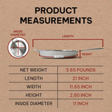 5-Ply Stainless Steel Frying Pan Non Toxic Cookware Stay Cool Handle 11" PFAS, PFOA & PFTE Free, for Cooking Pan Set Alva