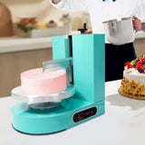 Electric Cake Decorating Machine 4-12 Inch, Adjustable Cake Cream Smooth Coating Decoration Machine with LCD Display, 110-220V (Green)