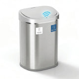 Ninestars 21 Gallons XL Automatic Touchless Kitchen Trash Can with Lid, Motion Sensor Trash Can for Large Kitchen, Office, Commercial Spaces, 80 Liter Stainless Steel (21 Gal Recycling Bin)