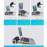 KMWHPJN Laptop Cooling Pad, Cooler with Adjustable Stand, Cross-Flow Fan for Tablet Phone, Multi Function
