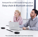 Speakerphone+Daisy Chain Cable - Luna Computer Speaker with Microphone 2pcs w/Cable, Conference Microphone EMEET
