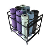 ZAQYCM Rolling File Cart for Blueprint, Poster, Plans, Gift Wrapping Paper and Map - Metal Yoga Mat Storage Holder for Home Office