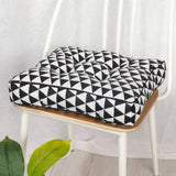 HXAZGSJY Chair Cushions for Dining Chairs Bohemian Soft Patio Chair Pads Indoor Office Home Kitchen Square Dining Chair Cushion Pillow Black White 20"x20"x4"
