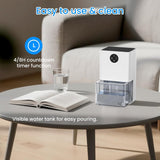 Dehumidifier,1500ML(50 OZ) Small Dehumidifier for Home (300 sq. ft),Quiet with Auto Shut Off, Dehumidifiers for Bedroom, RV, Closet