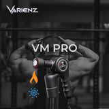 VARIENZ VM PRO Deep Tissue Massage Gun – Percussion Body Massager with Heat & Cold Therapy for Pain Relief, Muscle Recovery, 15 Speeds, 90° Rotation, Quiet Brushless Motor, Extra Battery Included