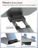 Height Adjustable Laptop Stand for Desk, Dual Foldable Aluminum Computer Riser