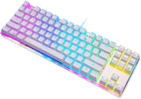 Wired Mechanical Gaming Keyboard Transparent Bottom Cover 87 Keys for Home PC Game 9 Lighting Effects RGB Backlight
