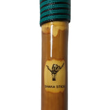 FISHSCALE GAFF Co. Calcutta Bamboo Fish Gaff w/Turkshead Sailor Knots in 3',4',5',6' (Shaka Stick Teal/White/Black with Smoked Steel Hook, 3ft (91cm))