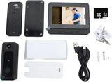 Doorbell Camera Wireless No Subscription 1080P, Door Bell Camera with Monitor Screen NO WiFi and APP Needed, Video Intercom Two-Way Audio, 170° View Angle,Night Vision Comes with an 8GB Memory Card